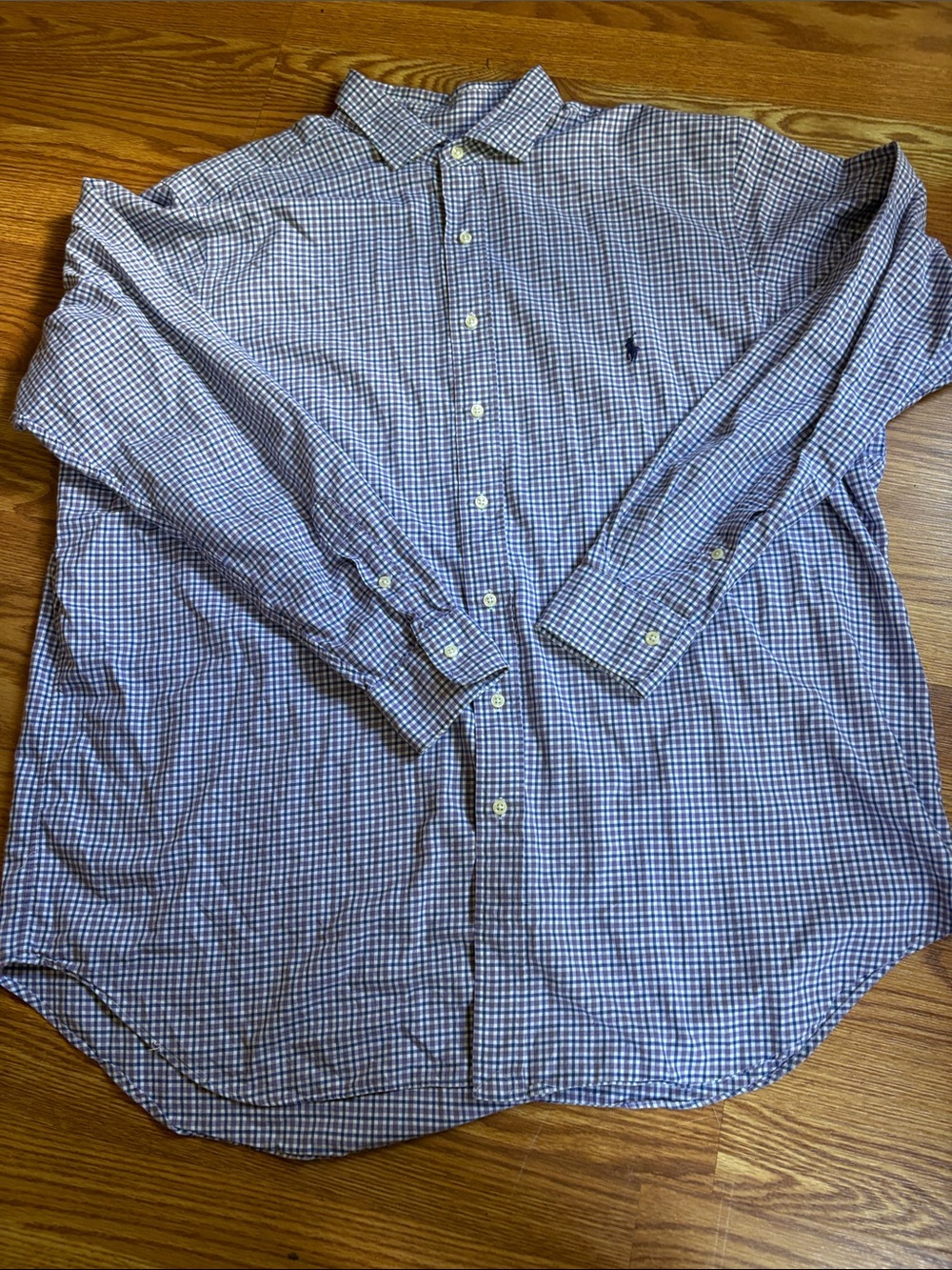 Polo by Ralph Lauren Blue and White Micro Check